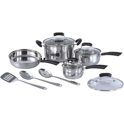 Sunpentown HK-1111 Stainless Steel Induction Ready 11-Piece Cookware Set